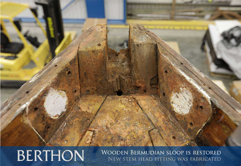 Original rotted stem head fitting